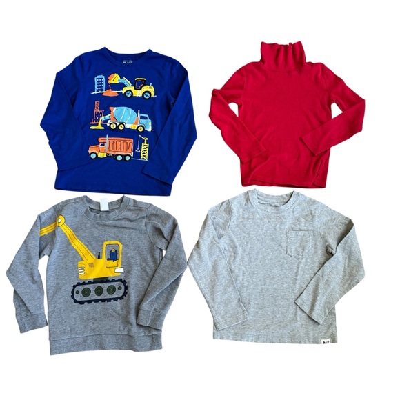 5T Toddler Boy Bundle Lot Set 17PC Long Sleeve Top Hoodie Sweatshirt - Picture 2 of 8